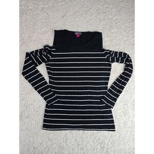 Vince Camuto black-and-white striped shirts size small
